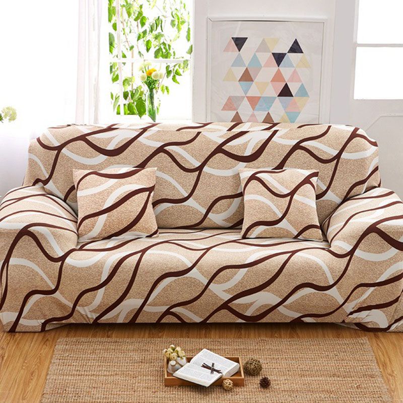 2 / 1 Vỏ Bọc Ghế Sofa 3 / 4 Chỗ Ngồi Mềm Mại Phong Cách Retro