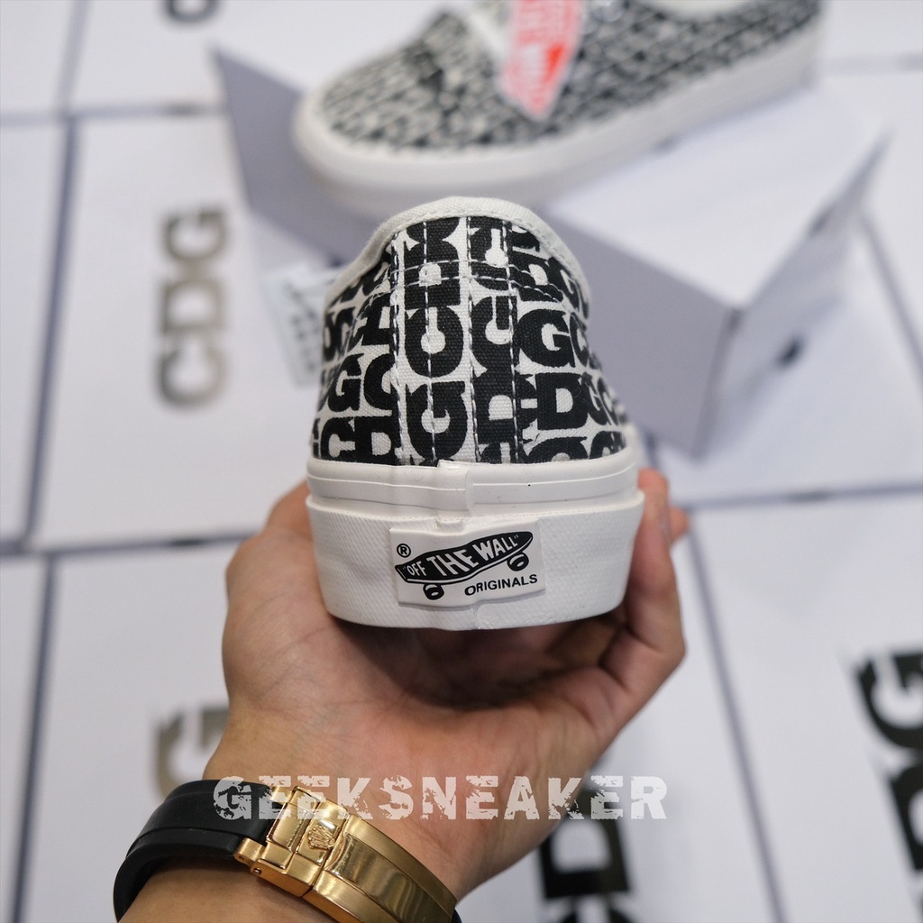 [GeekSneaker]  Giày cổ thấp -  Vans CDG '' Comme des Garçons x OG Authentic LX 'CDG Print Blanc De Blan ''