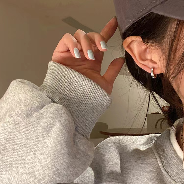 Khuyên Tai Đính Đá Zircon Phong Cách Hợp Thời Trang Cho Nữ