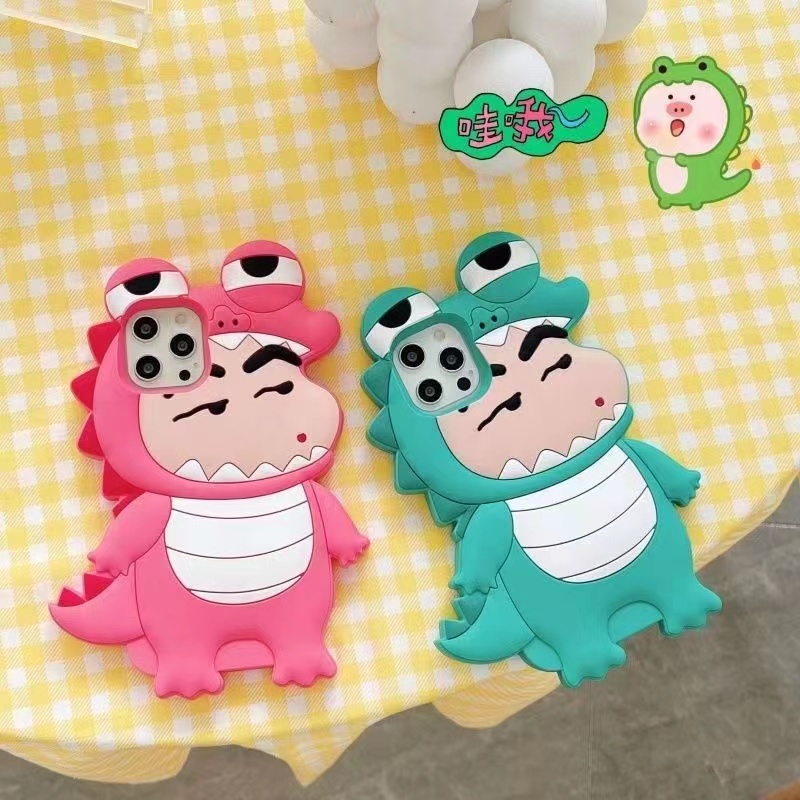 Ốp Điện Thoại Mềm Chống Rơi Họa Tiết Khủng Long Hoạt Hình Cho Iphone  Xs Max XR 11 12 13 Pro Max