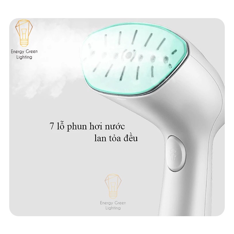 Bàn Là Hơi Nước Cầm Tay Energy Green Lighting Cao Cấp TR-H1910A - Mini Mẫu Mới - Bảo hành 12 tháng