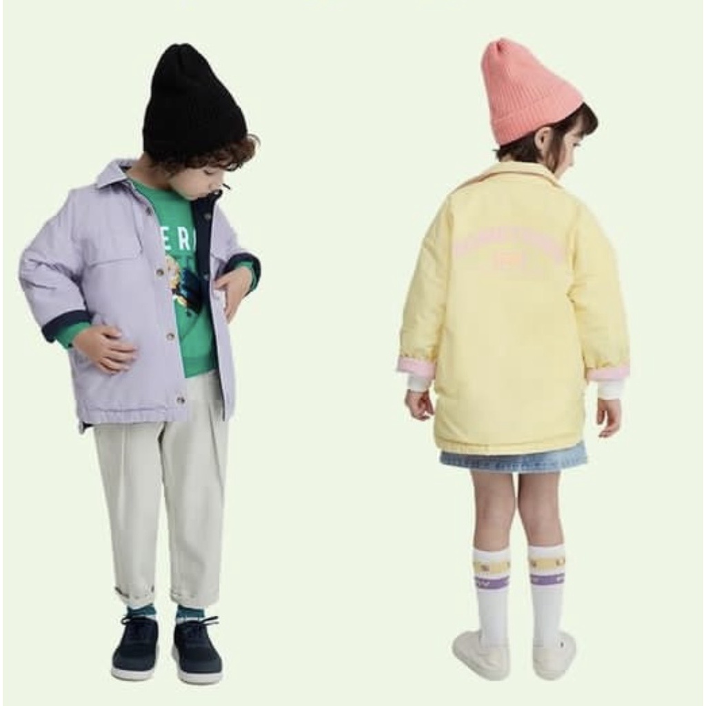 Áo phao trần bông mỏng Curlysue 2 mặt  Nga Fish  P2T1M1