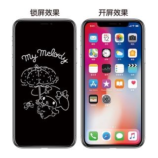 Kính Cường Lực Toàn Màn Hình In Hình Mickey / Melody Đáng Yêu Cho Iphone 12 11 Pro Max Xs Max Xr