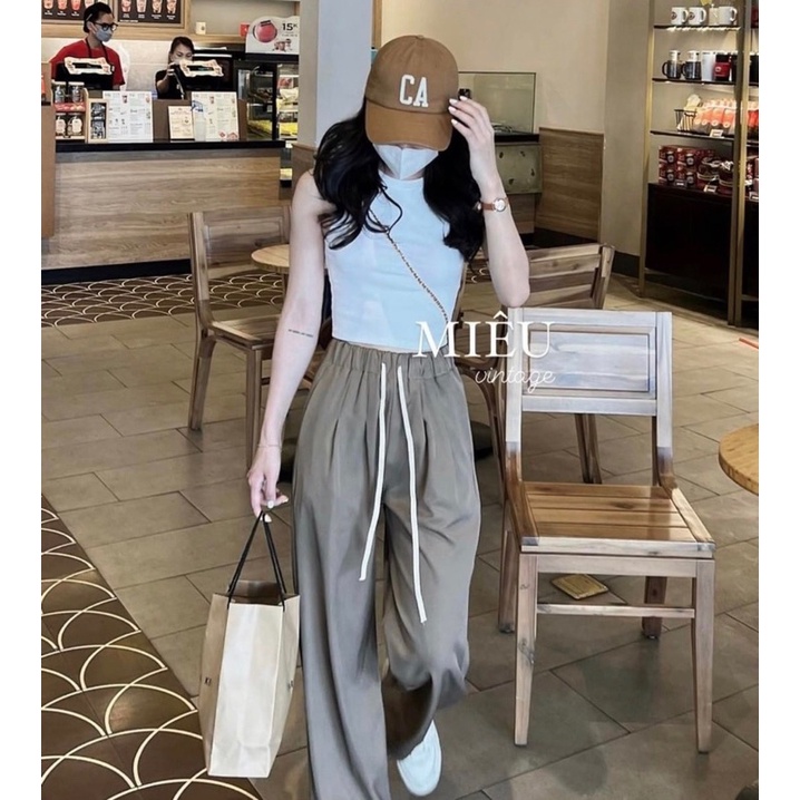 Quần baggy chun dày dặn chất tàu 3 màu đủ size S M L huyen hip