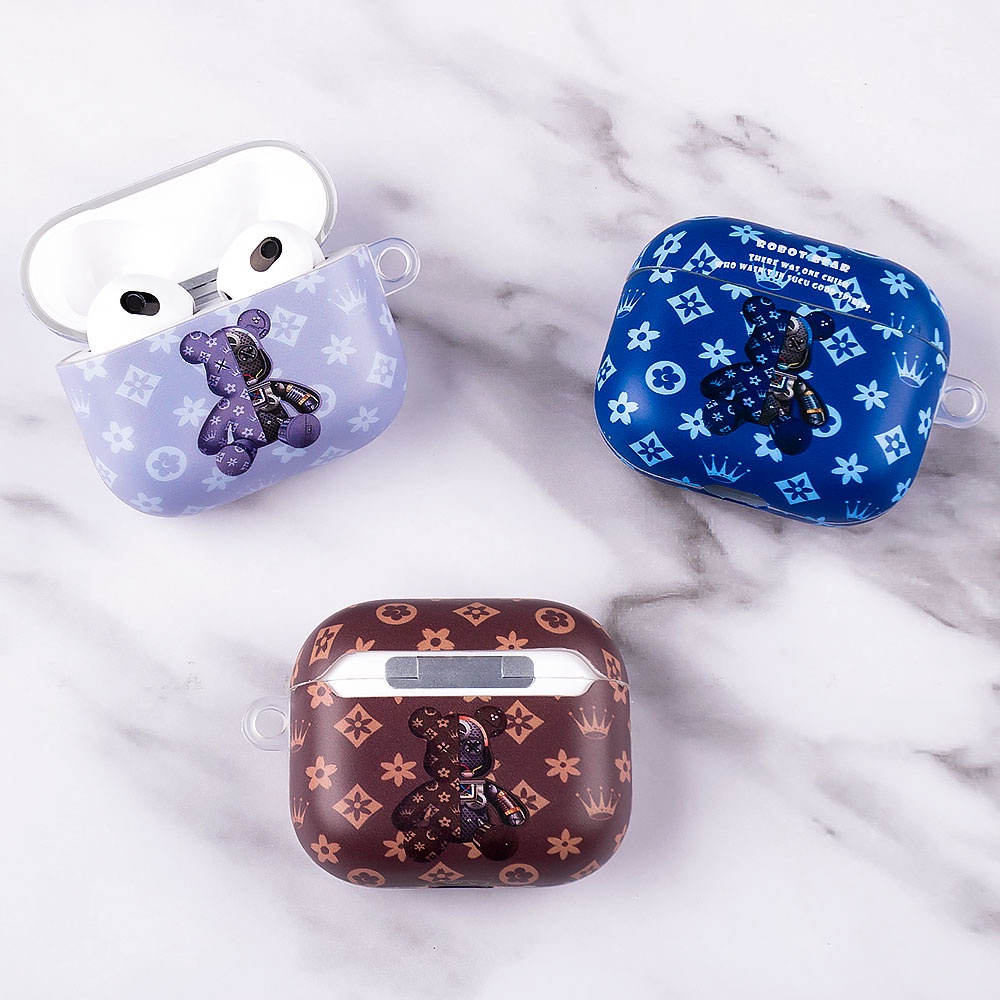Cartoon IMD violent bear  Apple Airpods 3 2021 1/2 Pro Cover wireless bluetooth earphone Charging Protective Case Box