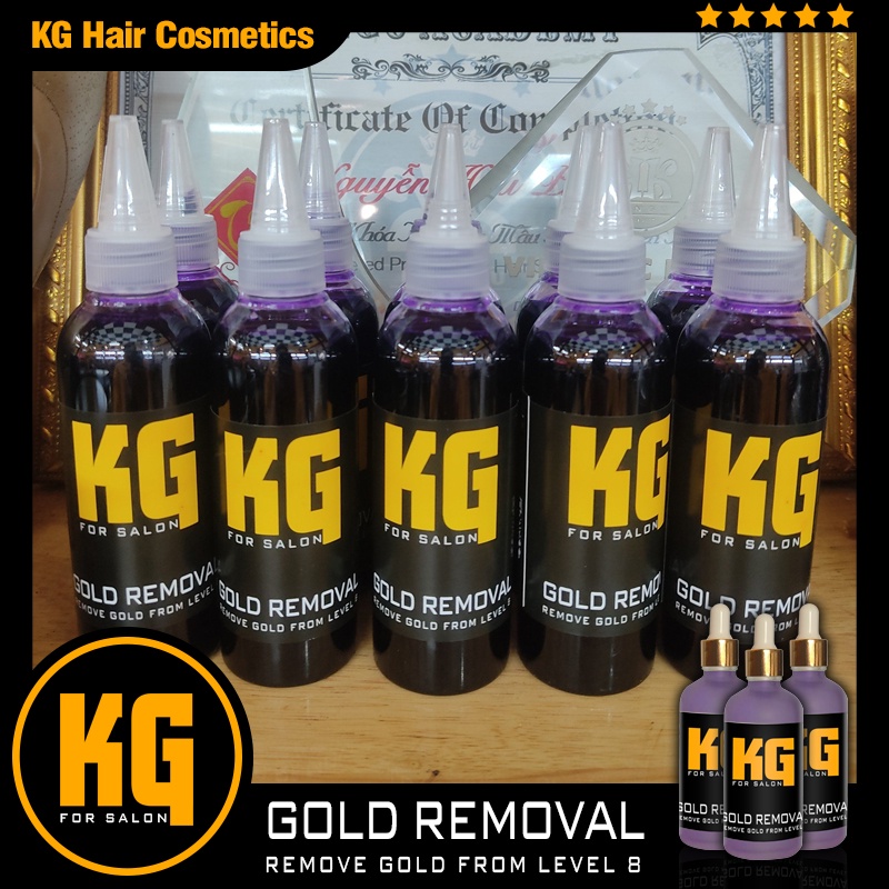 Dung Dịch Tím Khử Vàng Lên Màu Bạch Kim Cho Tóc Tẩy - KG Gold Removal