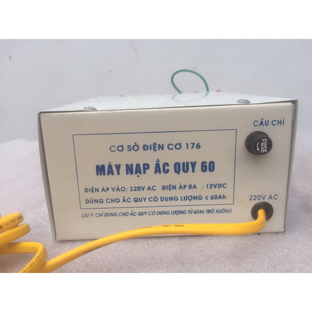 Bình nạp ác quy 12v Nạp Bình Từ 1-60 Ah