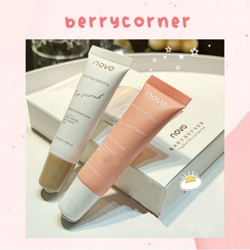 NOVO - Set dưỡng môi và tẩy tế bào chết môi Novo Ying Run Shu Lip Care Set