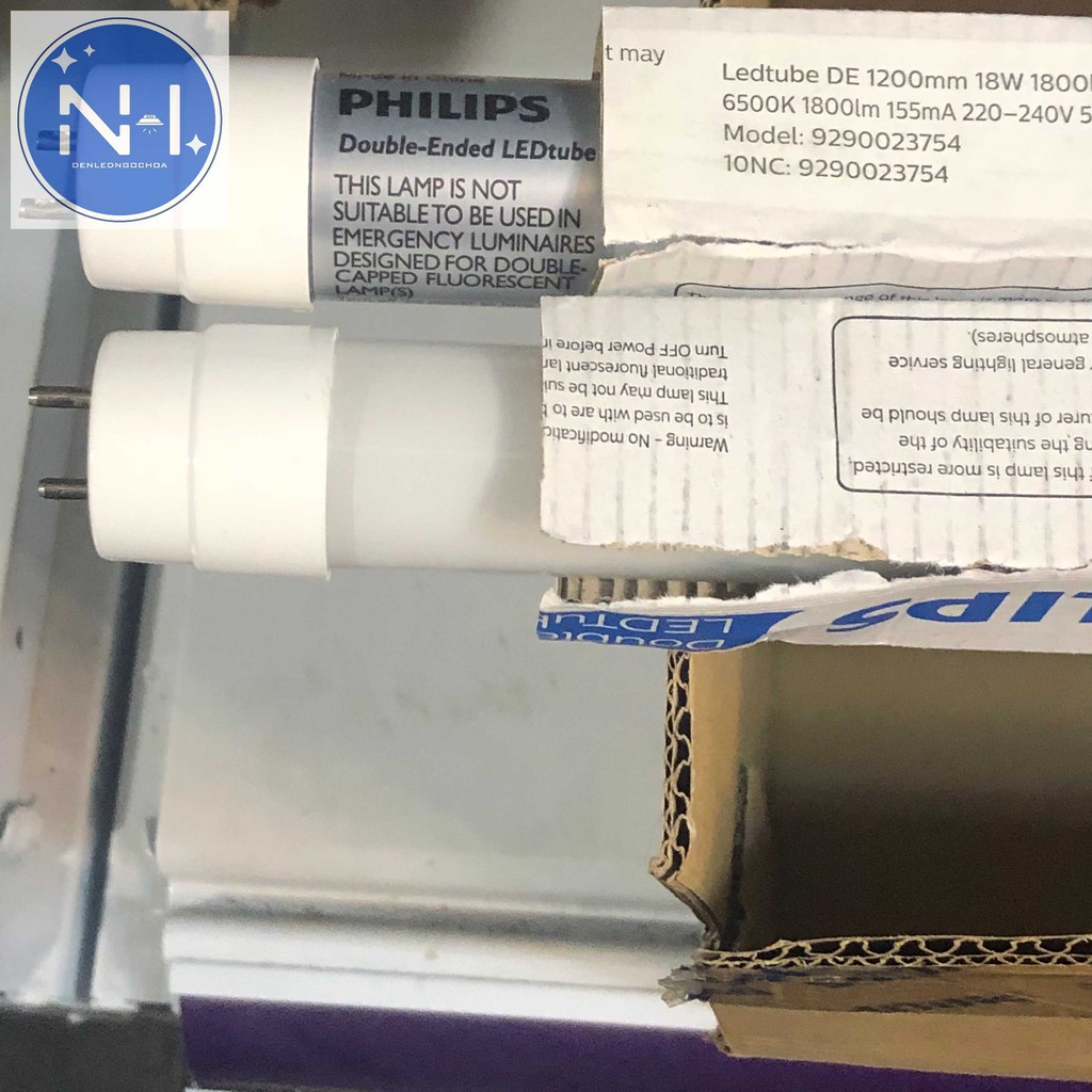 Bóng Tuýp Led 1m2 PHILIPS DE 18W Dùng Điện 2 Đầu Ánh Sáng Trắng Bảo Hành 1 Năm