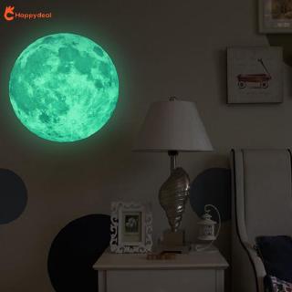 Miếng dán tường dạ quang hình mặt trăng 30cm