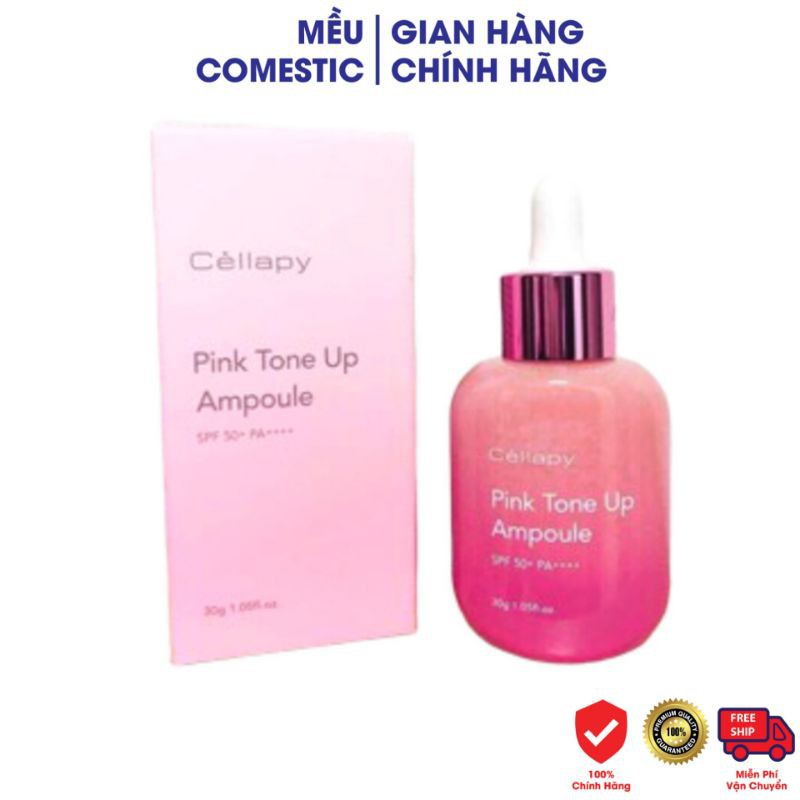 Tinh Chất Dưỡng Trắng CHỐNG NẮNG Căng Bóng Nâng Tone Da CELLAPY PINK TONE UP AMPOULE