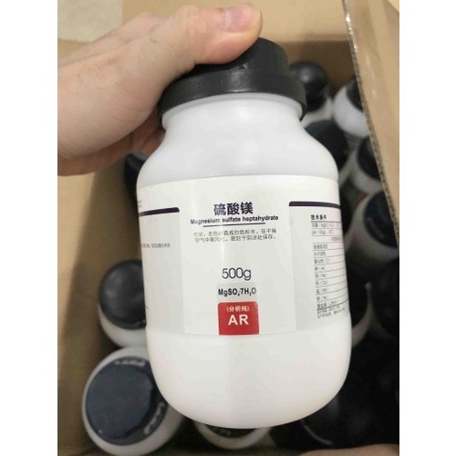 Hóa chất MgSO4.7H2O Magnesium Sulfate Heptahydrate 500g Magie sunphat 10034-99-8 MgSO4  chai 500g