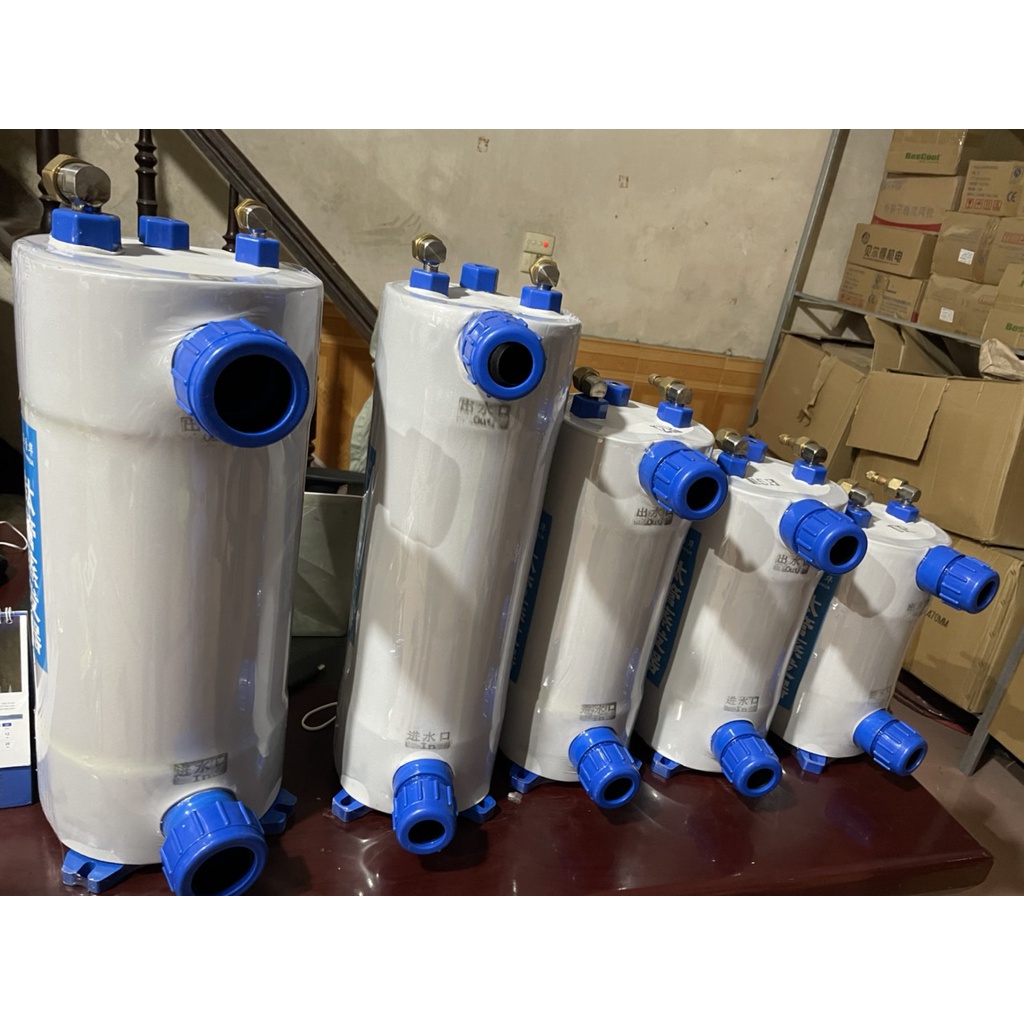 Bình lạnh titan làm lạnh nhanh chuyên dụng cho bể hải sản, làm lạnh bể xi mạ 1hp, 1.5hp, 2HP, 3HP, 4HP, 5HP