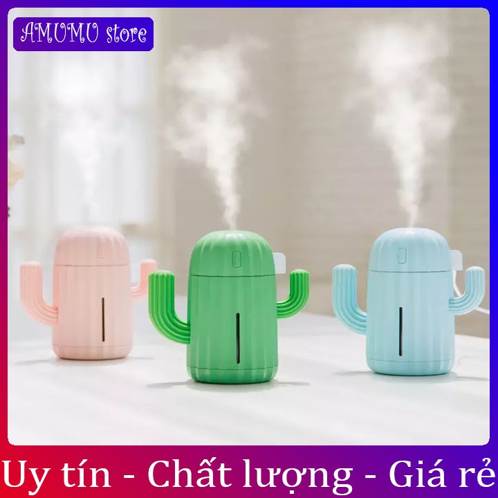 Máy phun sương tạo ẩm mini hình cây xương rồng