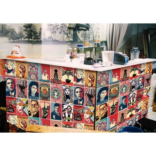 Bộ tranh decal pop art, pop retro trang trí size a5
