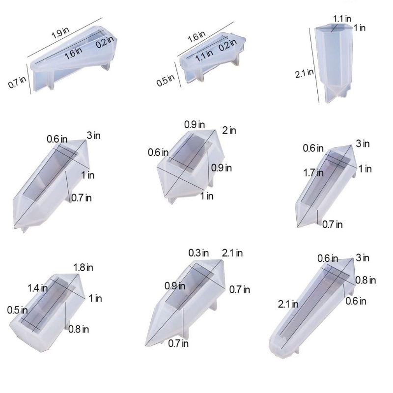 Sa Bộ Khuôn Silicon Làm Đồ Trang Trí Phòng Khách Trong Suốt DIY