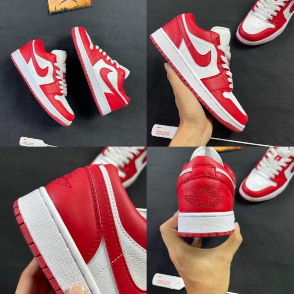 Giày Sneaker Jordan Đỏ Trắng Thấp Cổ Giày Thể Thao Nam Nữ