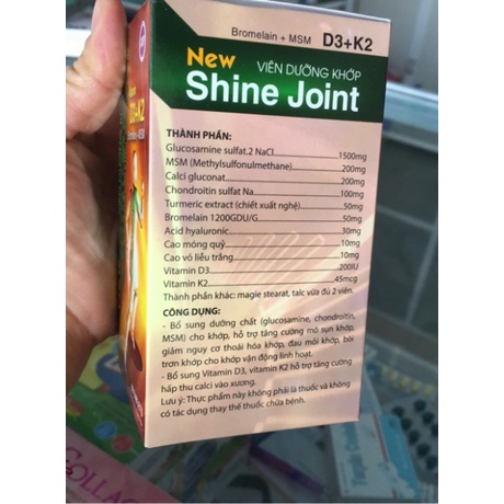 Viên dưỡng khớp Shine Joint new hộp 60 viên