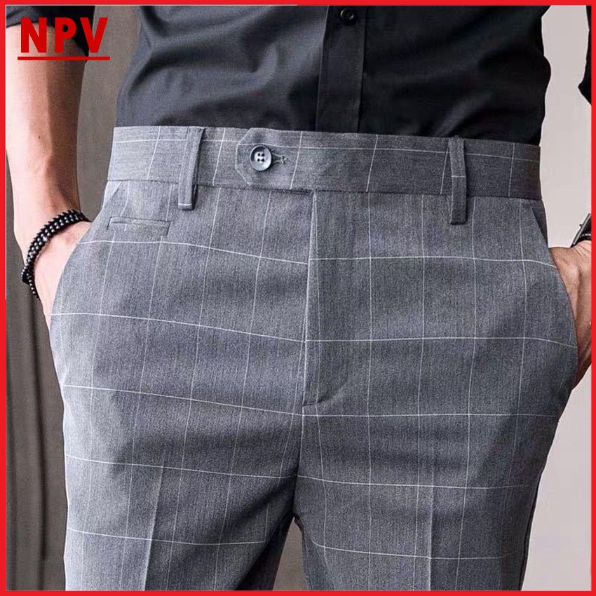 Quần âu nam NPV kẻ sọc chất vải cotton cao cấp, quần tây kẻ cực tôn dáng, lịch sự, trẻ trung, chuẩn thiết kế hàn quốc | BigBuy360 - bigbuy360.vn