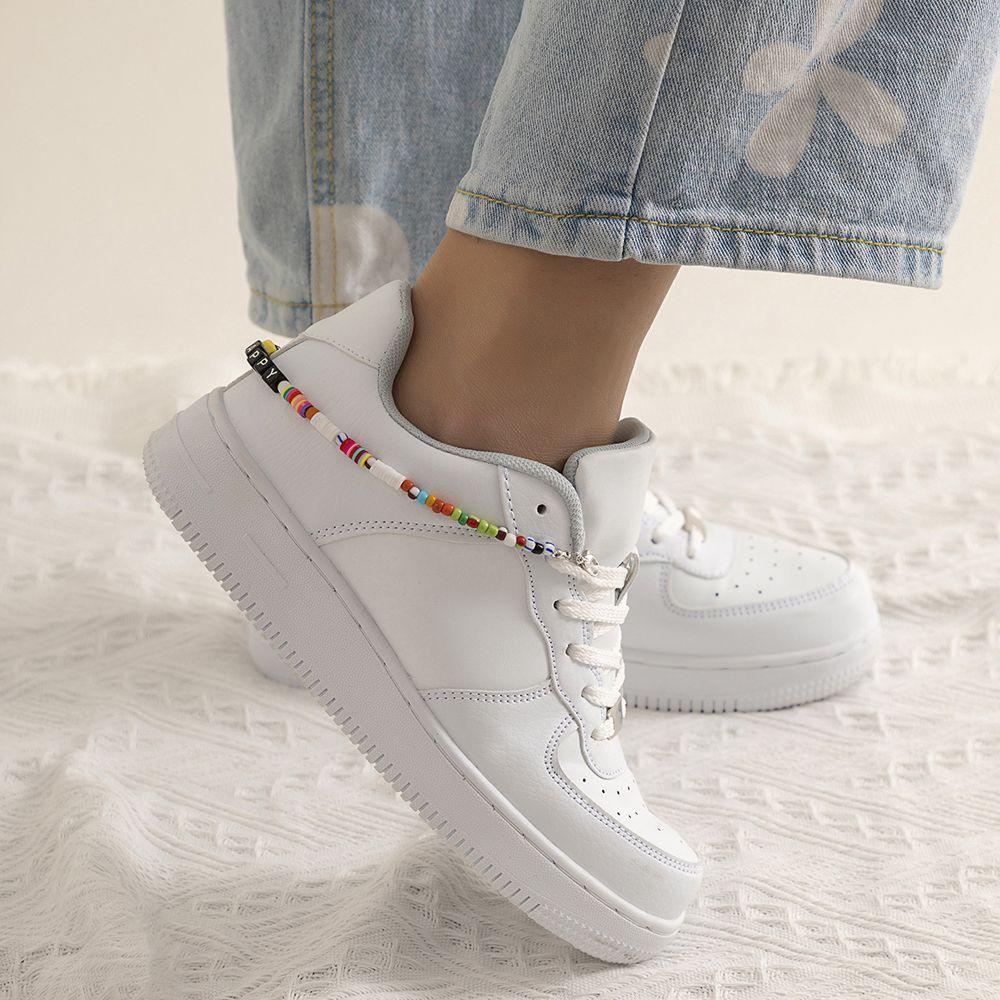 Lắc Chân Bằng Gốm Acrylic Mềm Mại Họa Tiết Chữ Nhiều Màu Sắc Thời Trang Cho Nữ