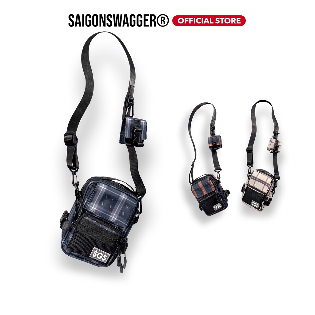 Túi Đeo Chéo Họa Tiết Sọc SAIGON SWAGGER® SGS Icon Tartan Bag