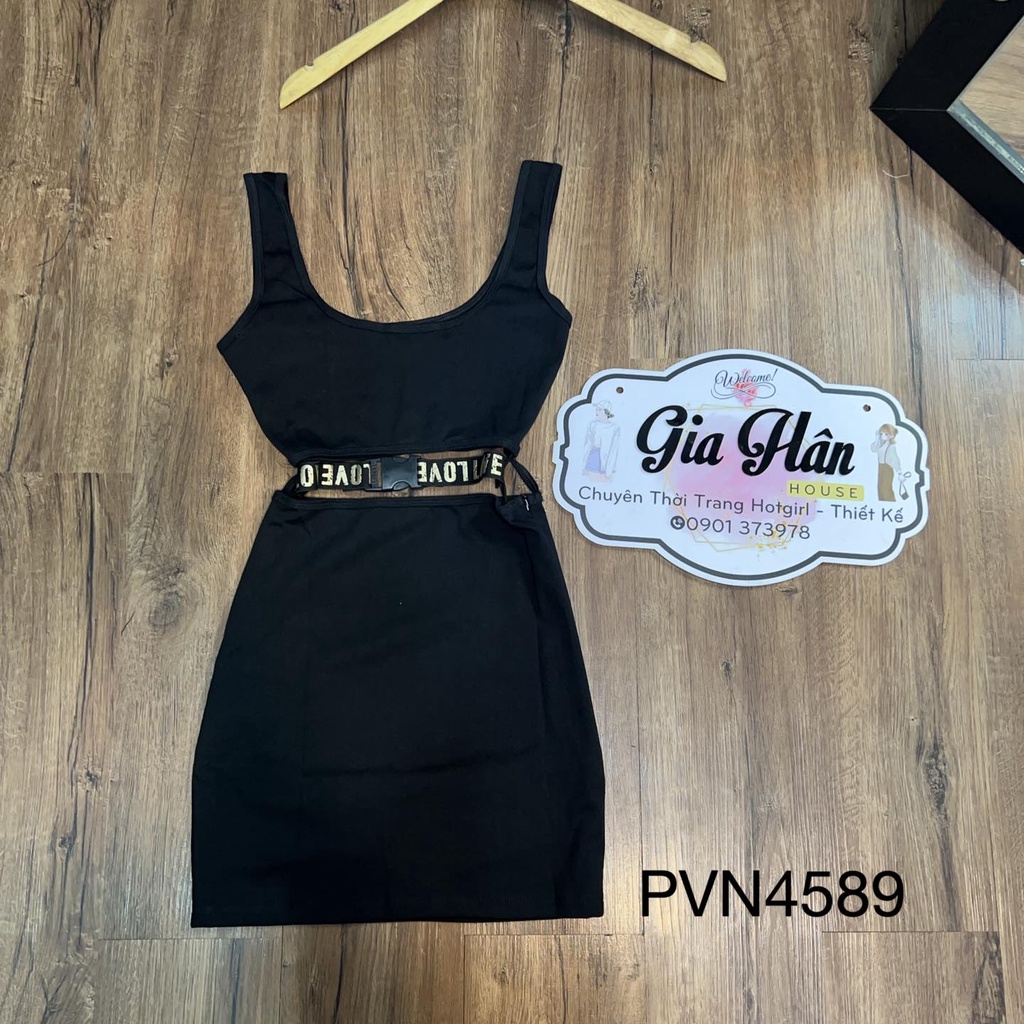Đầm body eo dây băng rôn