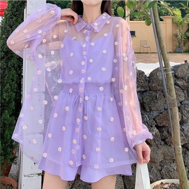 SÉT 3 MÓN SOMI VOAN HOA CÚC BÉ