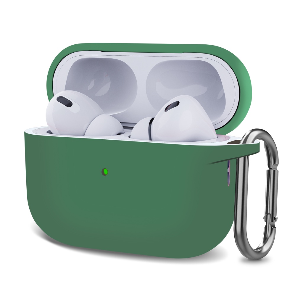 Vỏ Bảo Vệ Hộp Sạc Tai Nghe AirPodsPro2 AirPods Pro 2nd Generation 2022 Kèm Móc Bằng Silicon Dẻo Tiện Dụng Ốp