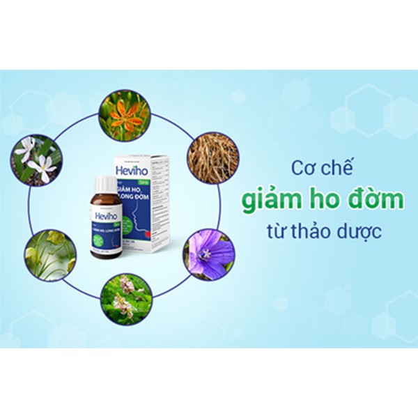 Siro Heviho - Hỗ trợ giảm ho, đau rát họng, long đờm (Chai 100ml)