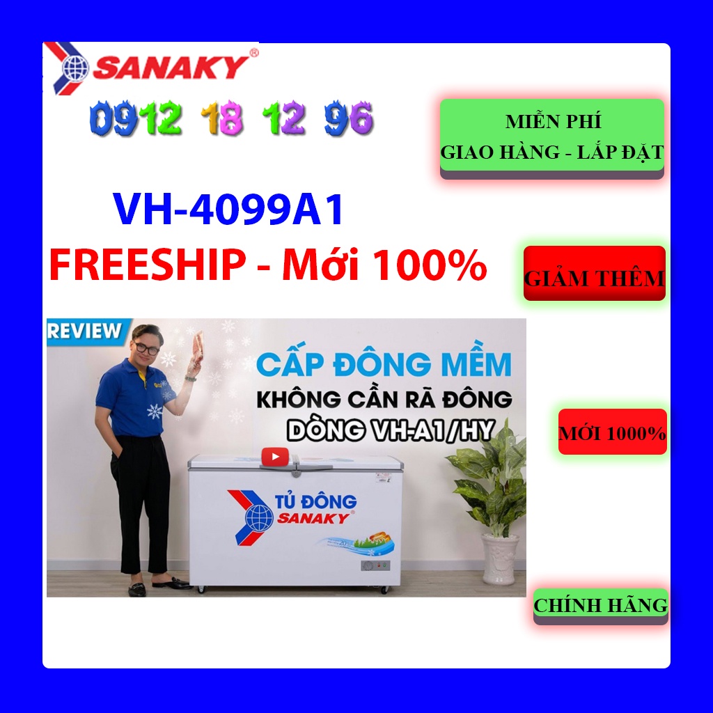 Nơi bán Tủ đông sanaky vh-4099a1,2 cánh, 400 lít rẻ nhất tháng 11 ...