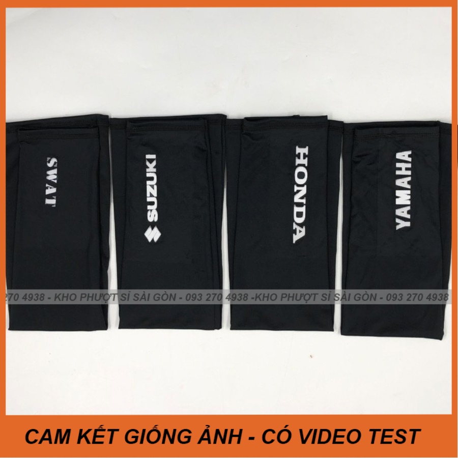 BST ống tay chống nắng logo tem xe Honda - Yamaha - Suzuki - Swat cho Biker shipper