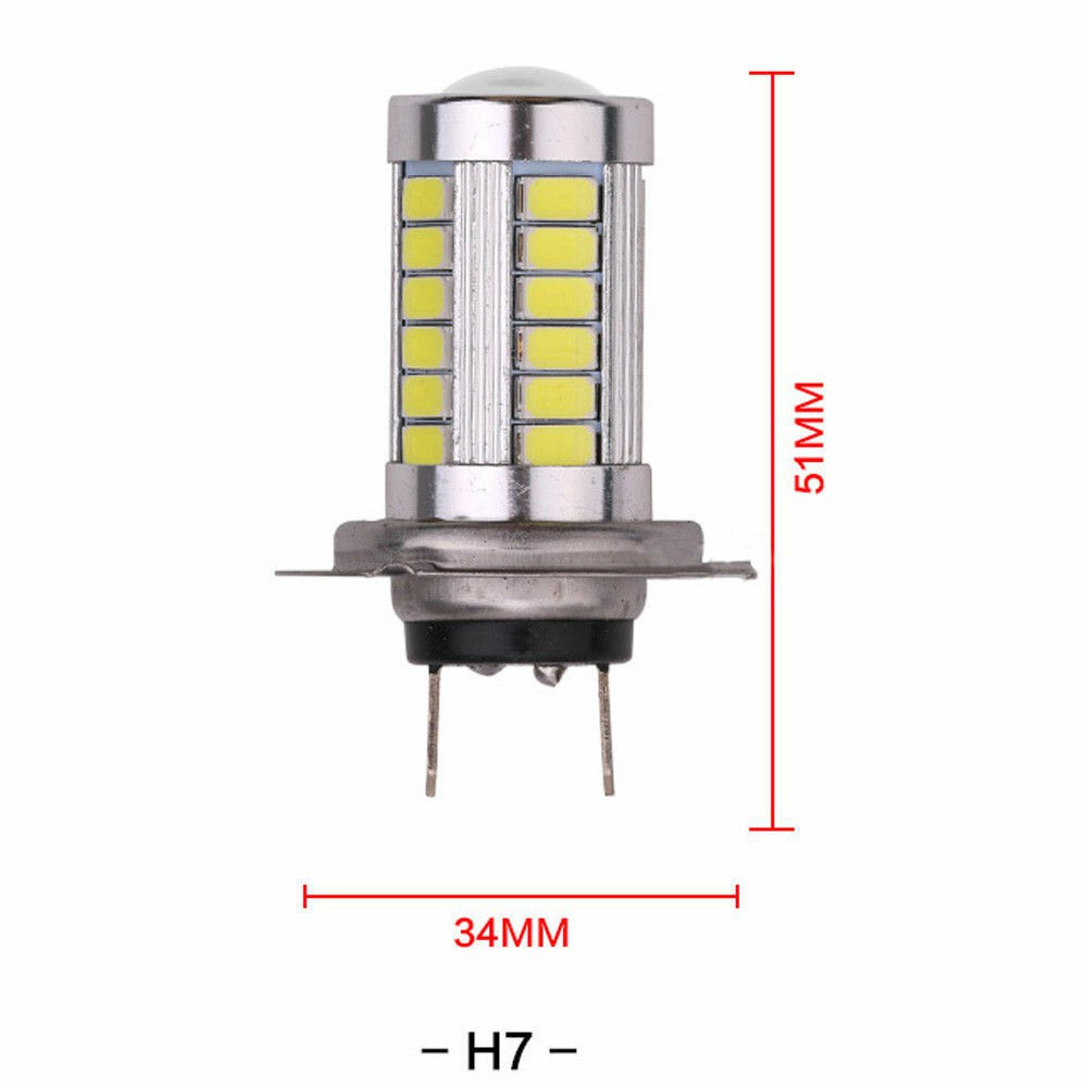 Đèn Led Chân H7 - 33SMD 5630 Dạng Cầu Lồi Cho sương mù, đèn Xi Nhan, Đèn Hậu Đèn Lùi, ô tô, xe máy