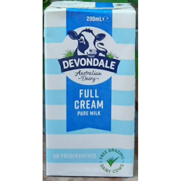 Sữa Tươi Nhập Khẩu Úc Devondale nguyên kem 200ml/thùng/48 hộp TẶNG 4 hộp