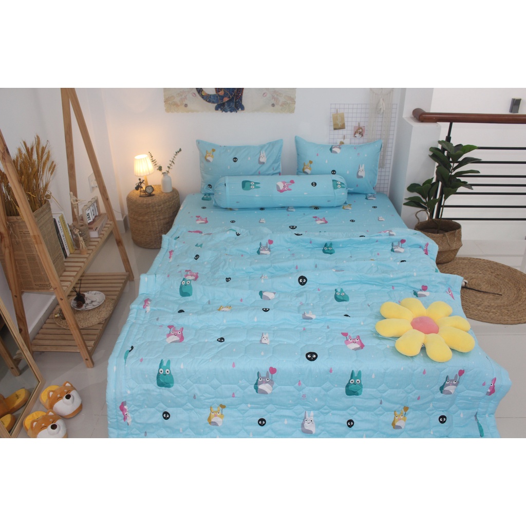 [ SALE GIÁ SỐC- HÀNG CLEAR KHO ] Bộ drap gối KHA LY - cotton thiên nhiên
