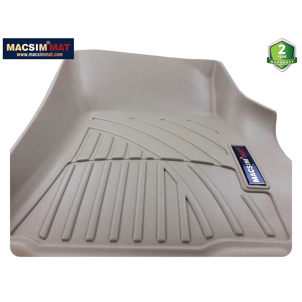 Thảm lót sàn xe ô tô Toyota Fortuner 2008-2015 Nhãn hiệu Macsim chất liệu nhựa TPV cao cấp màu đen, màu be  - 3