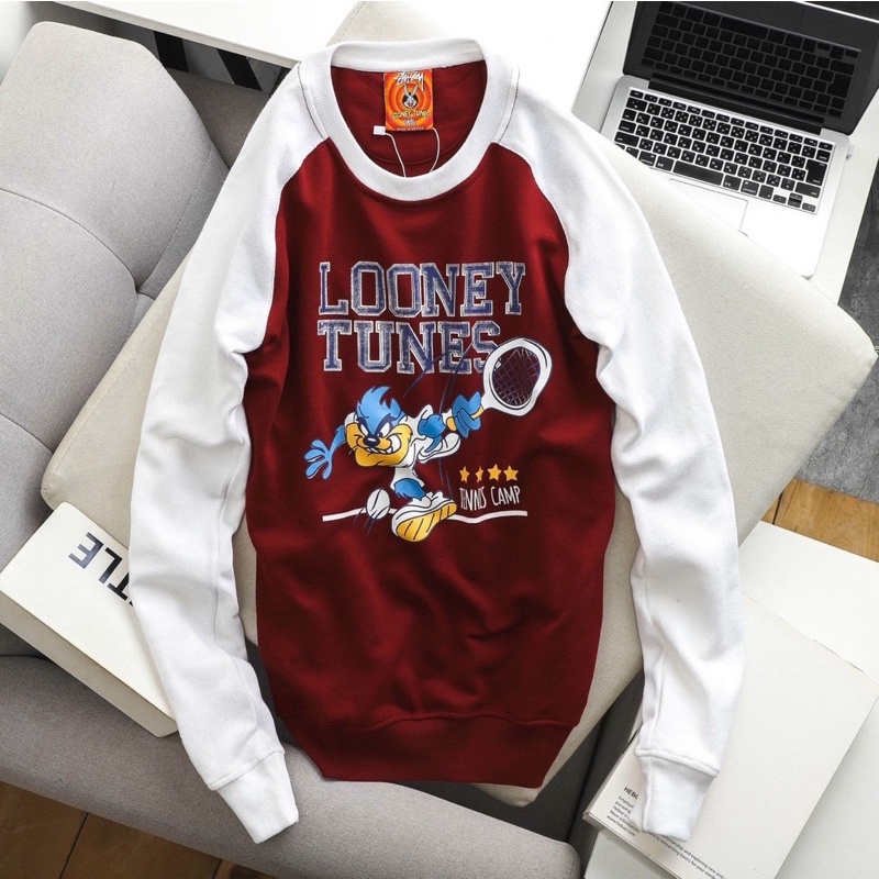 Tổng Áo thun Sweater dài tay hoạ tiết ZR Chất nỉ chân cua mềm mịn