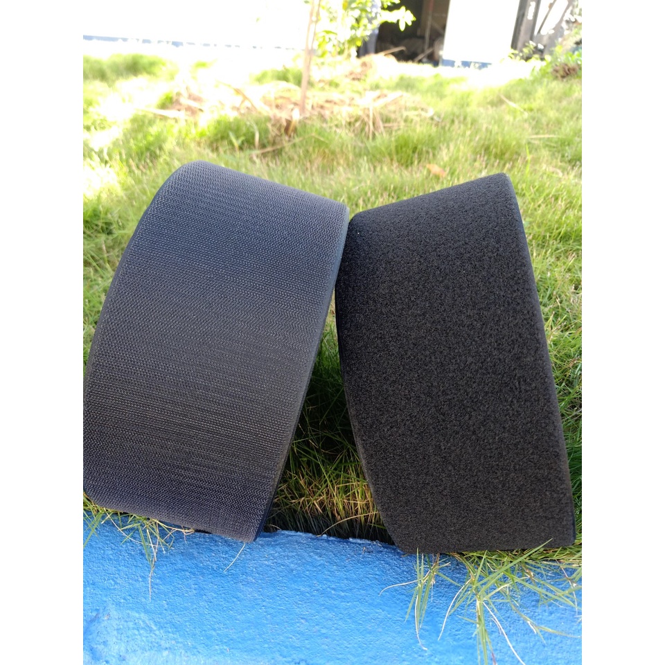 Velcro Dán Xé, Băng gai dính, khóa nhám, rộng 10 cm màu đen dài 1.0 mét