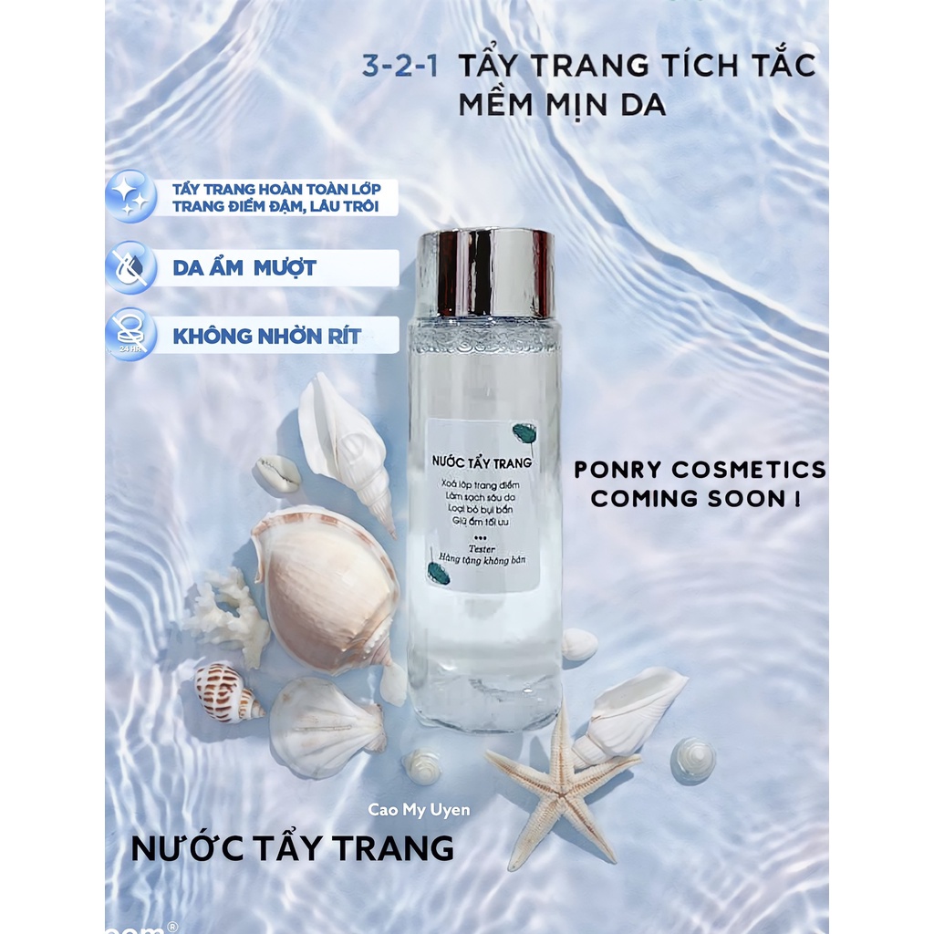 NƯỚC TẨY TRANG CHÍNH HÃNG PONRY (TẶNG KÈM QUÀ)