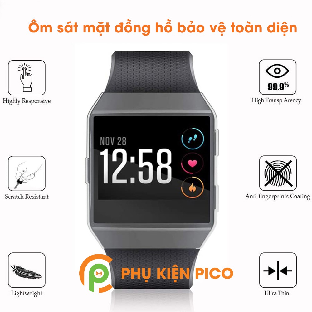 Ốp đồng hồ Fitbit Ionic trong suốt bảo vệ màn hình chống xước va đập