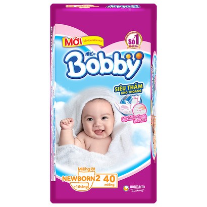 Miếng lót sơ sinh Bobby NB2 40 miếng