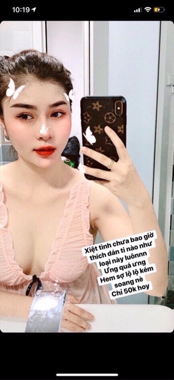 1 đôi miếng dán ngực chống xệ Tàng Hình new! 10cm