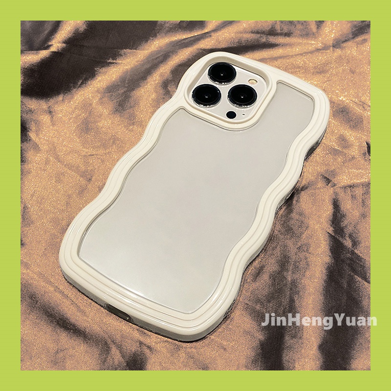Ốp Điện Thoại PC Mềm Trong Suốt Viền Gợn Sóng Màu Kẹo Chống Rơi Cho IPhone 11 12 13 PRO MAX X XR XSMAX