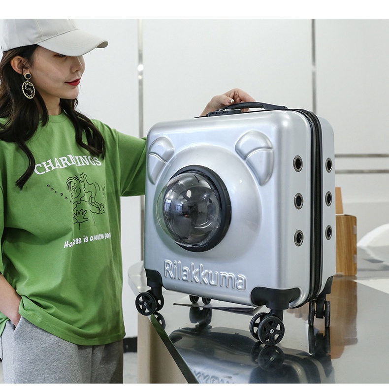 Vali kéo cho thú cưng - Vali vận chuyển chó mèo siêu xịn sò sống ảo TikTok