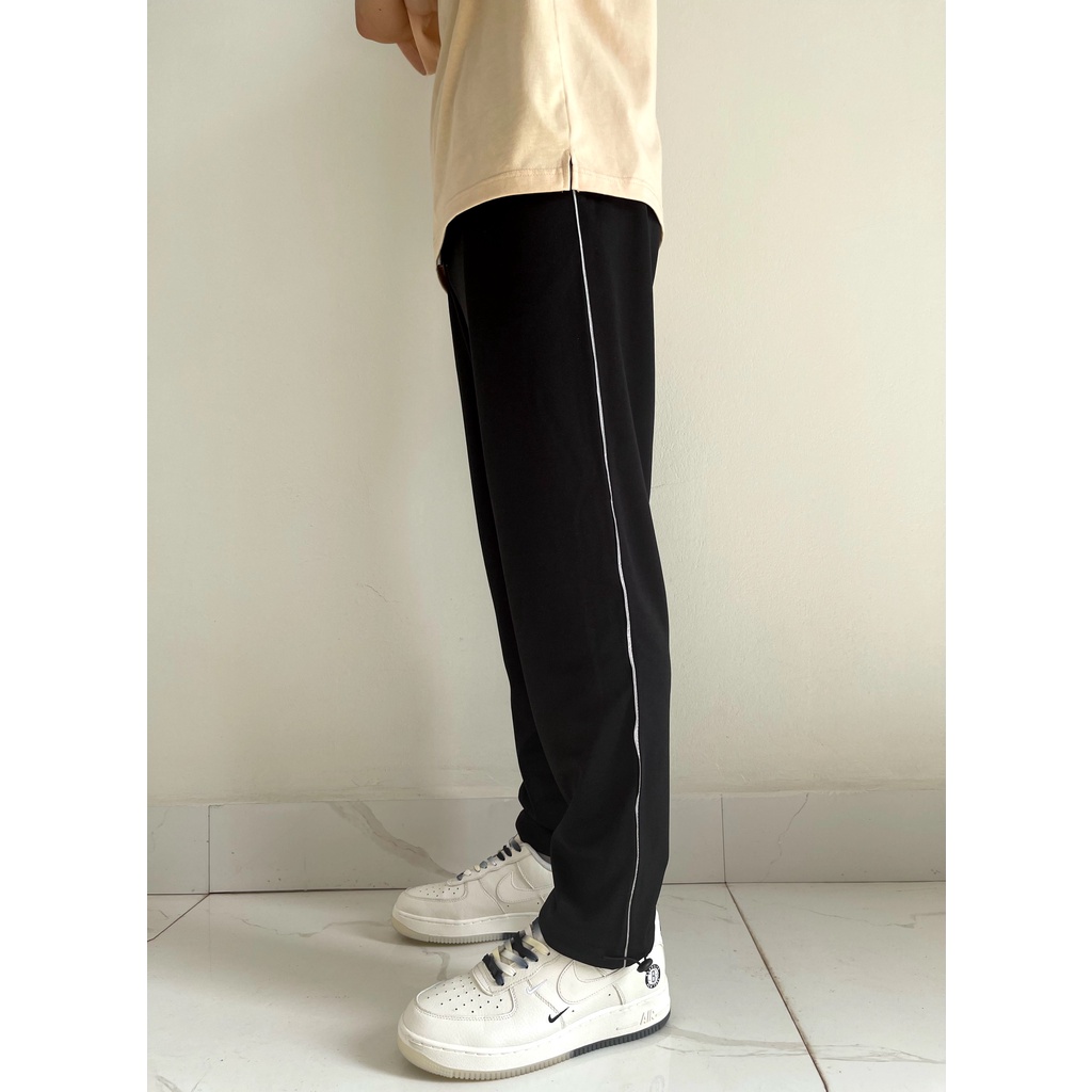 Quần Jogger Gut nam dáng suông thiết kế dây phản quang, quần dài thể thao nam cạp chun có dây rút điều chỉnh eo