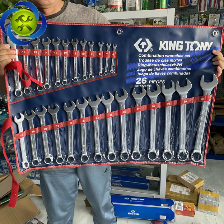 Bộ cờ lê vòng miệng 26 chi tiết 6-32mm Kingtony 1226MR