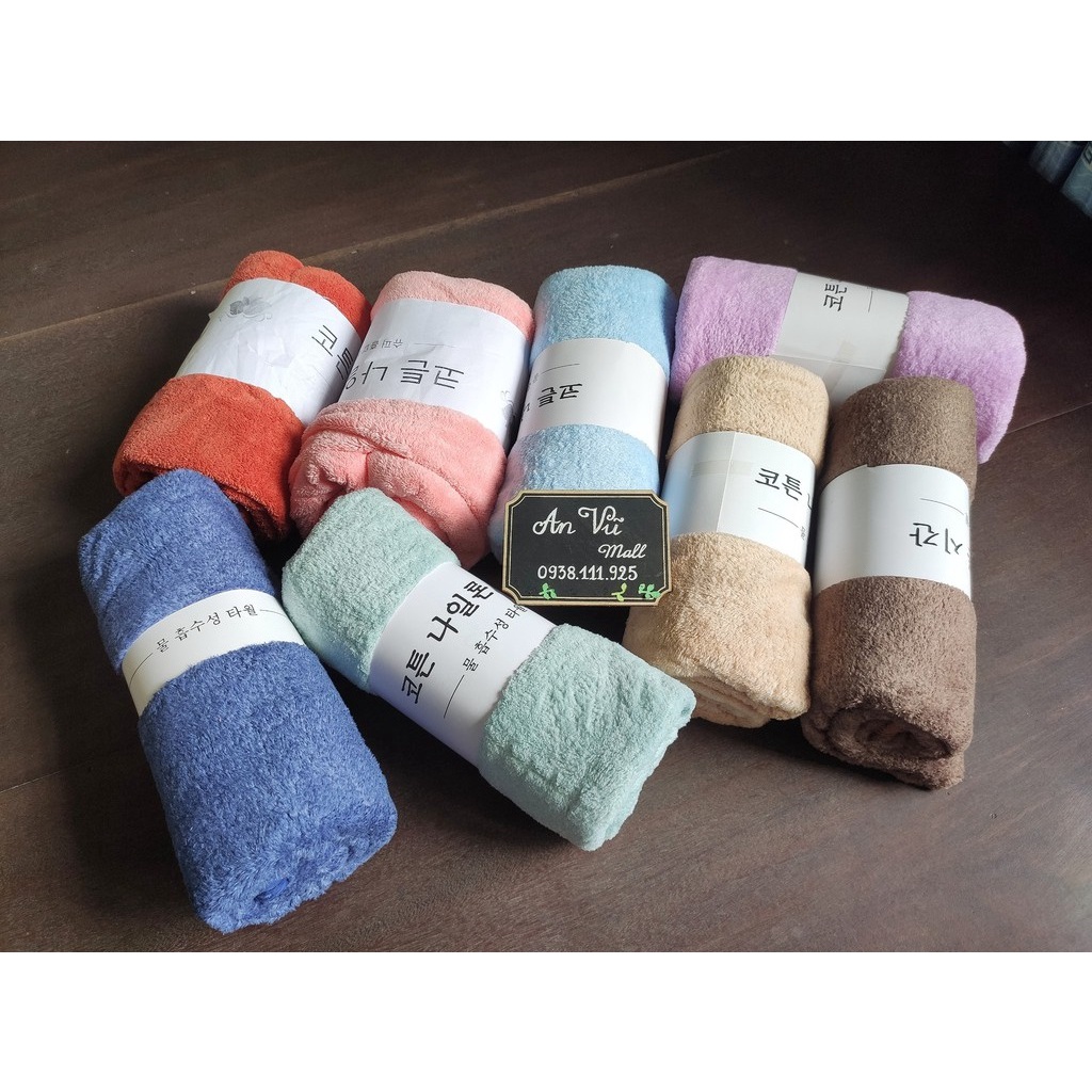 Khăn tắm xuất khẩu Hàn Quốc siêu thấm nước, size lớn 140x70cm, 100% cotton