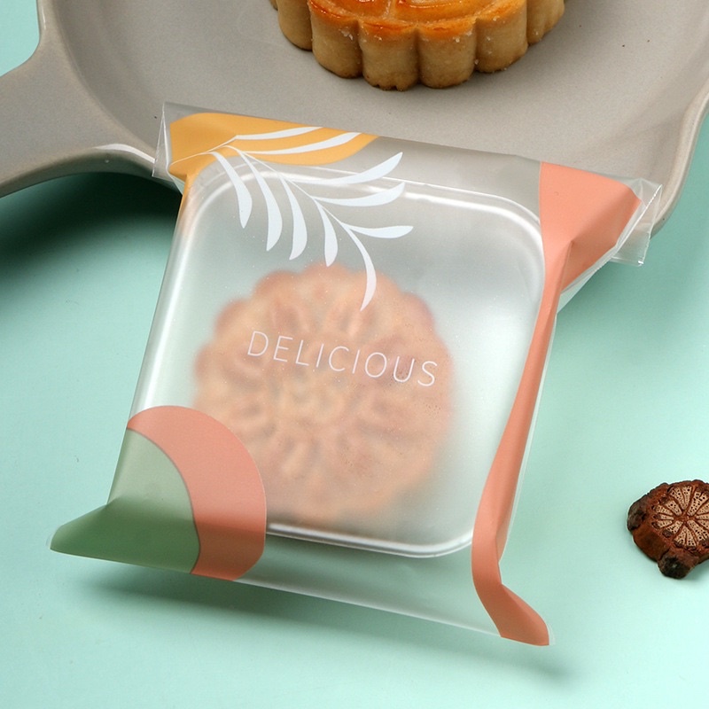 Sét 100 Túi đựng bánh trung thu dán miệng túi  mẫu 2022- Từ 50g, 60g đến 80g, 100g