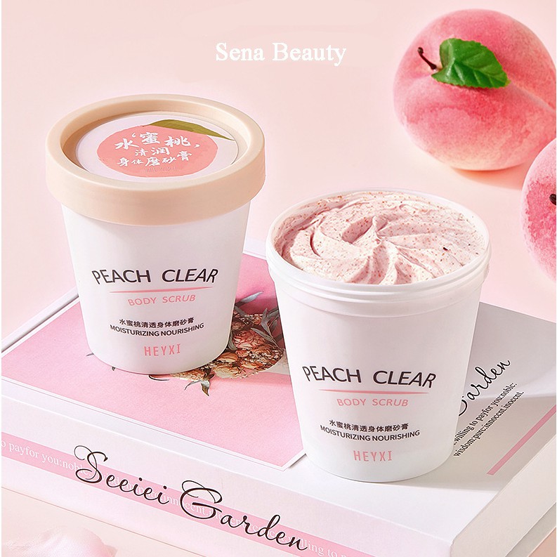 Hũ Tẩy Da Chết Body Đào HEYXI 200G, Peach Clear Body Scrub 200G Senabeauty | BigBuy360 - bigbuy360.vn