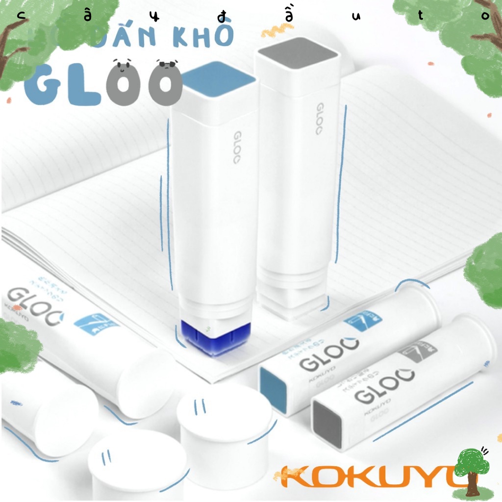 Keo Khô Dạng Thỏi Vuông Gloo Kokuyo Cây Đầu To