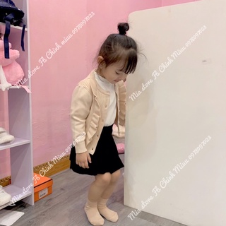 Set áo khoác cadigan len bé gái kèm chân váy Mia store